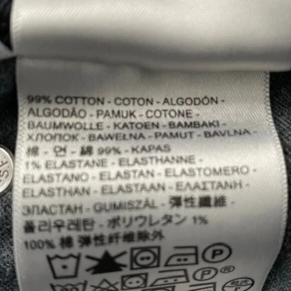 LEVI STRAUSS 511 Straight Leg Faded Black Denim Jeans 33 x 32 - Picture 14 of 14